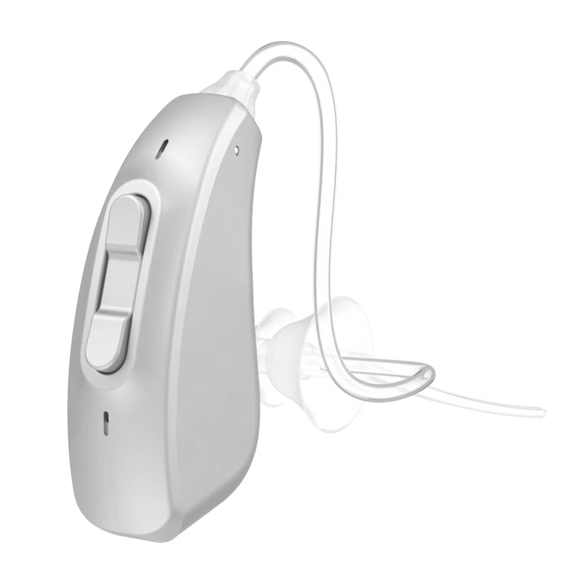 (image for) Portable Slim Rechargeable Digital In-Ear Sound Amplifier with Charging Case Hearing Earphones